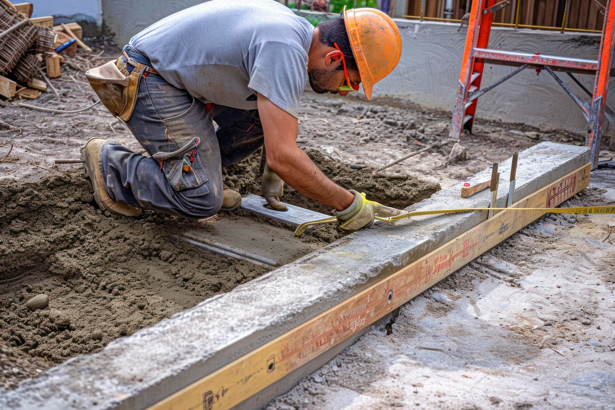 Concrete workers spreading freshly poured concrete over rebar foundation – Concrete Pro Dallas