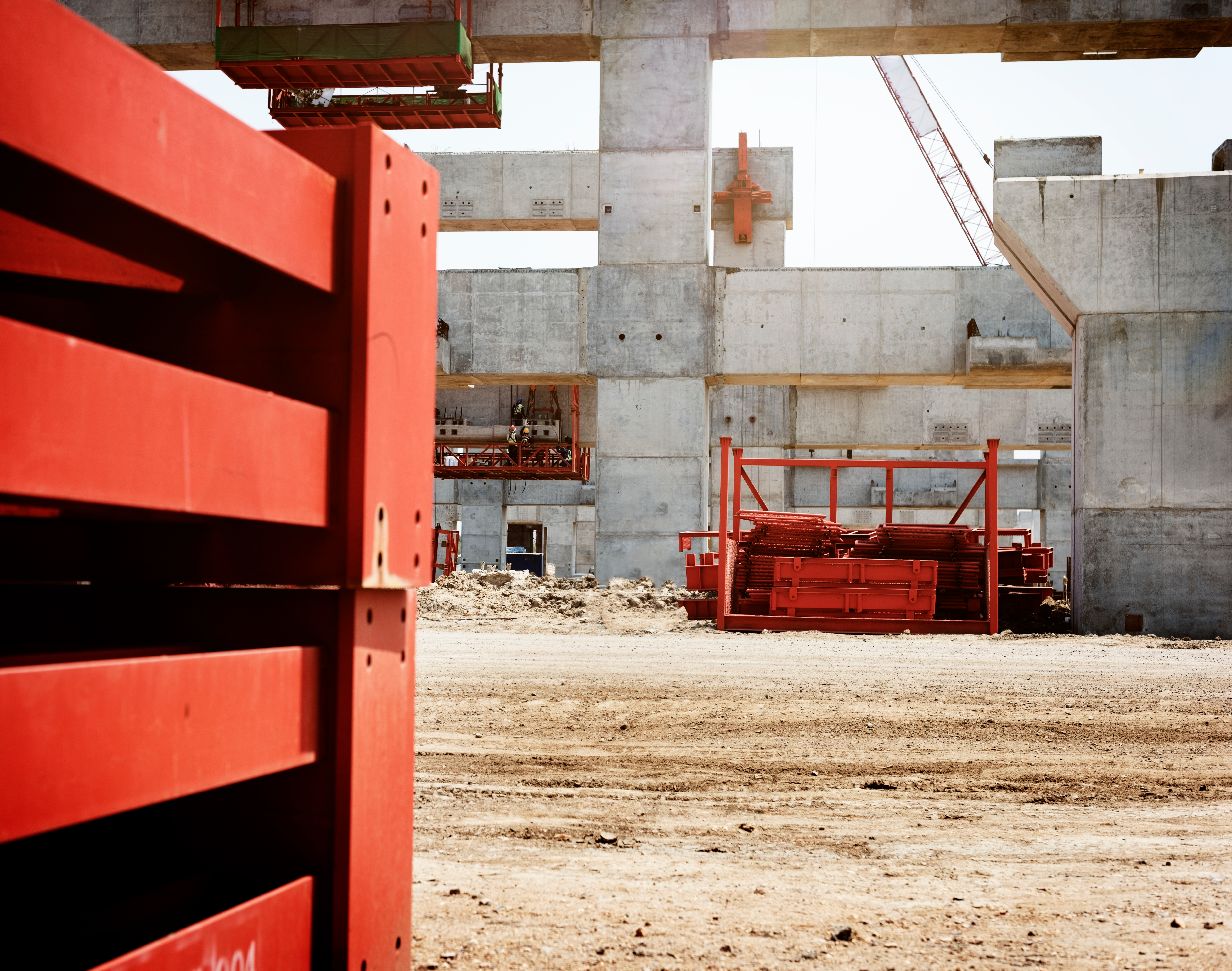 Commercial concrete construction site with structural formwork and reinforced concrete build – Concrete Pro Dallas