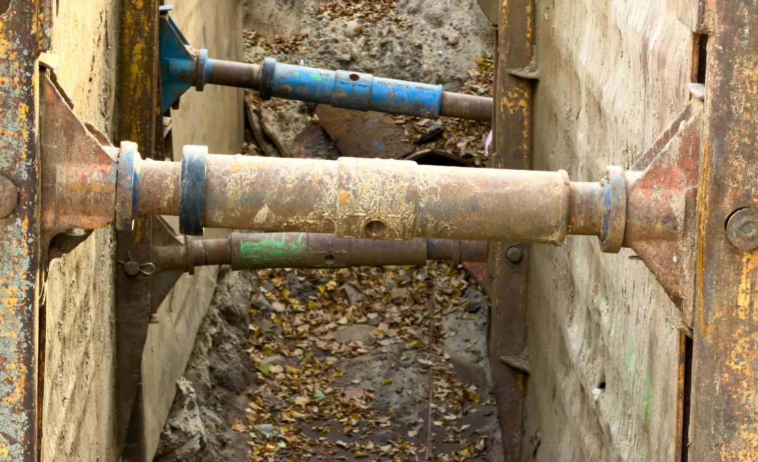 Steel shoring supports for excavation safety – Concrete Pro Dallas